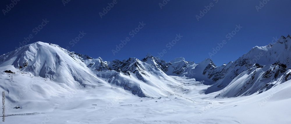 Snow Mountains Sunlight Build Wallpaper. Generative AI Snow Mountains Sunlight Build Wallpaper. Generative AI