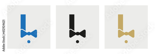 Letter L Business Tie Logo. Suit Logo Design Template