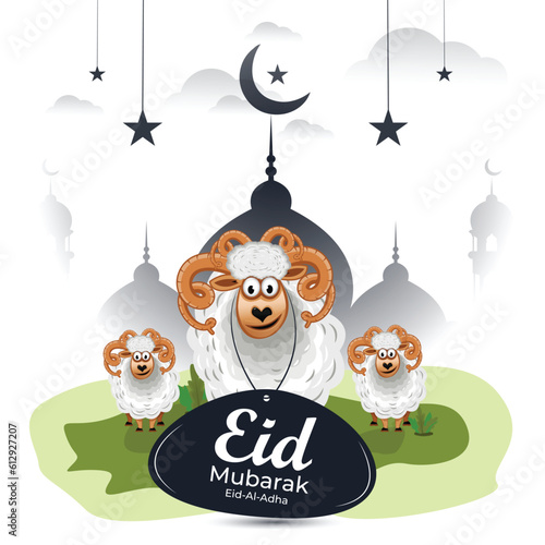 Eid mubarak and eid ul adha social media banner instagram post template