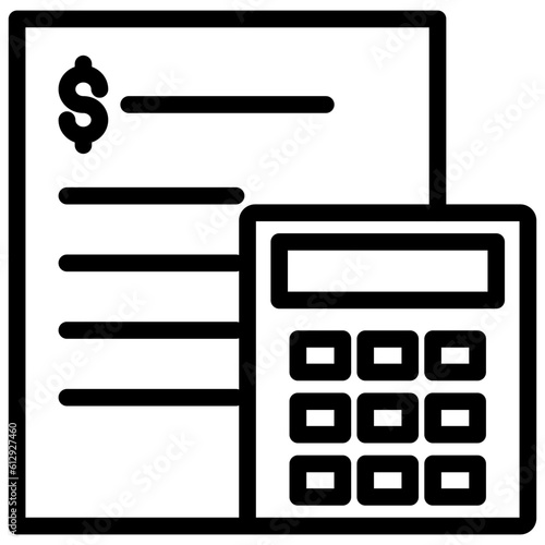 Tax form Icon style