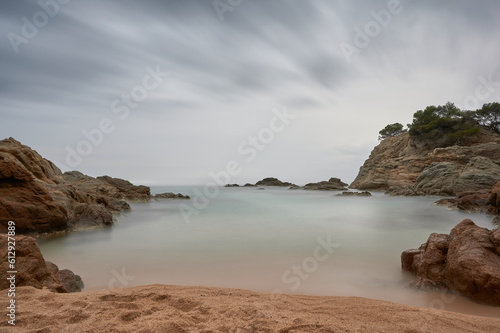 Sunrise at Fenals beach photo