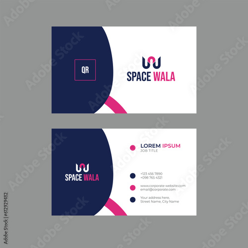 Modern design template for business card