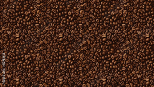 Background of coffee beans realistic (Generative AI)