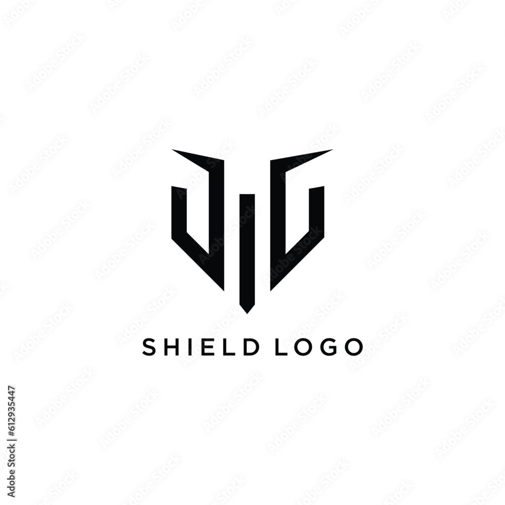 Shield logo design idea with modern abstract concept Shield logo design idea with modern abstract concept