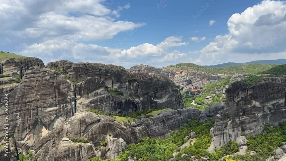 A view of Meteora Monastery in Kalambaka, Greece A view of Meteora Monastery in Kalambaka, Greece