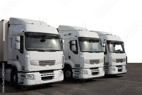 Isolated white truck ready to deliver packages