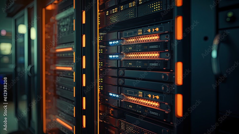 Big data center storage. AI generated. Big data center storage. AI generated.