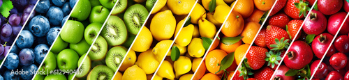 Colorful ripe fruits background. Healthy food