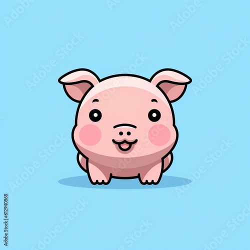 Character logo of a pig. Generative AI