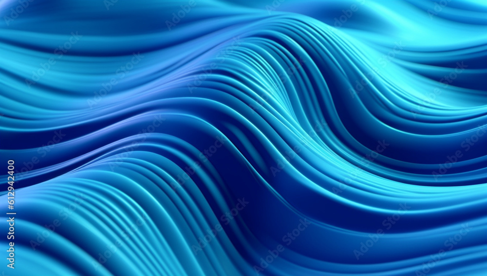 Vibrant Ripples: Mesmerizing Abstract 3D Blue Graphic Wave, Generative AI Vibrant Ripples: Mesmerizing Abstract 3D Blue Graphic Wave, Generative AI