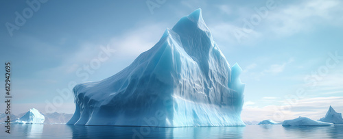 View of big iceberg, AI generated