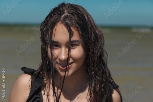 young asian woman with wet hair © zhagunov_a