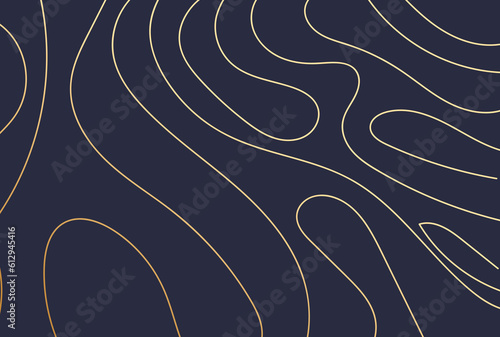 Golden luxury lines in dark blue background