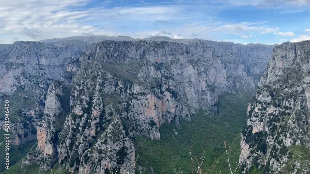 View of the Vikos Gorge, the deepest gorge in Europe, Epirus, Greece View of the Vikos Gorge, the deepest gorge in Europe, Epirus, Greece