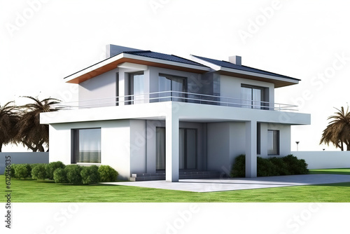 front view of a modern house