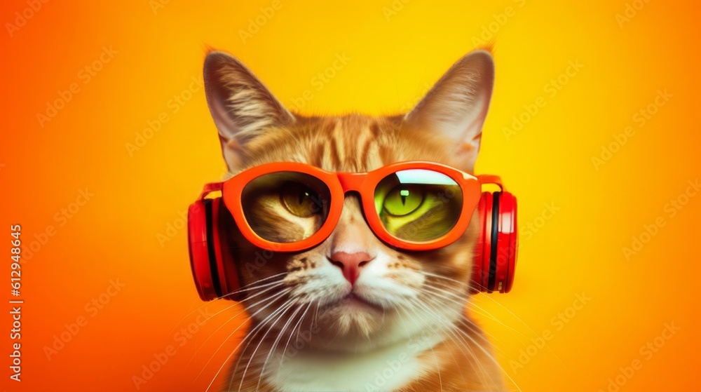 Funny cat portrait on bright background, Funny cat portrait on bright background,