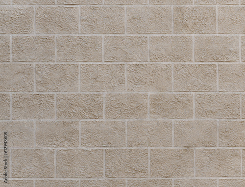 Ashlar masonry texture, white rectangular and flat stones with clear joints photo