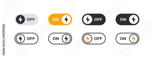 Power on power off. On and Off icons. On Off switcher. Vector scalable graphics
