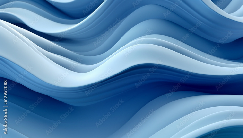 Futuristic Flow: Energetic and Captivating Abstract 3D Blue Graphic Wave, Generative AI Futuristic Flow: Energetic and Captivating Abstract 3D Blue Graphic Wave, Generative AI