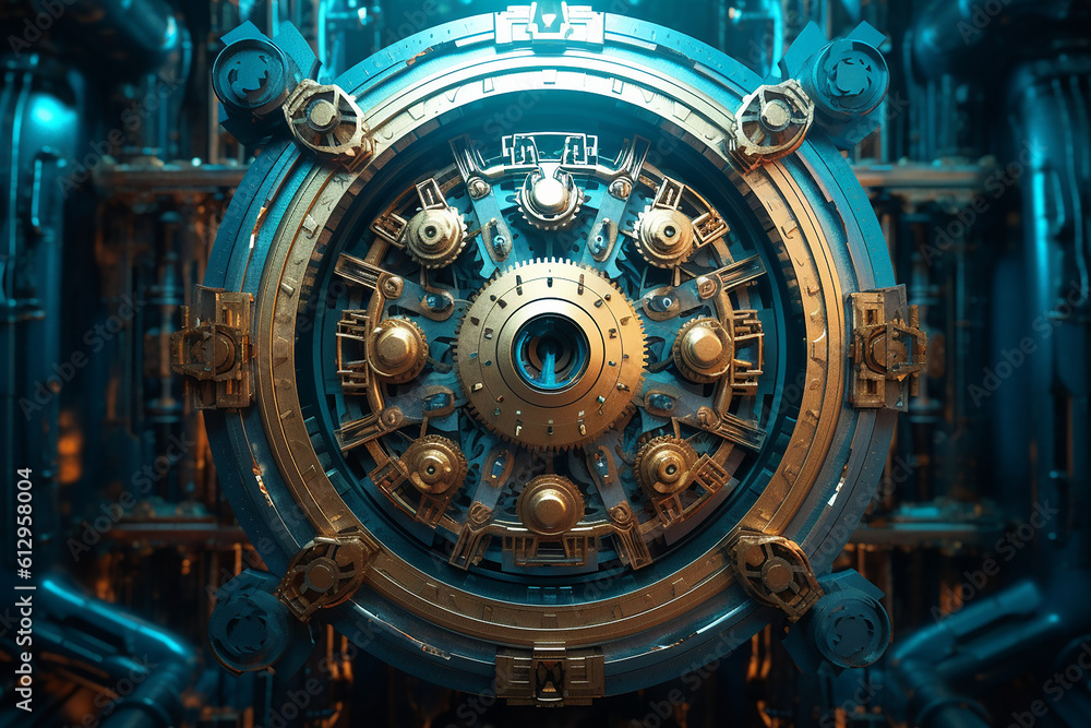 Complexity and elegance of a keyhole's internal mechanism, Generated with AI Complexity and elegance of a keyhole's internal mechanism, Generated with AI