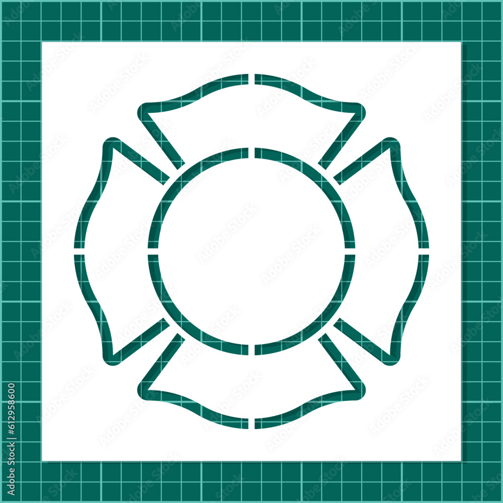 Blank maltese cross stencil template. Clipart image isolated on white Blank maltese cross stencil template. Clipart image isolated on white