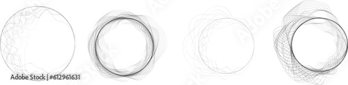 Abstract flow lines background . From order to chaos .Fluid wavy shape .Striped linear pattern . Music sound wave . Vector illustration