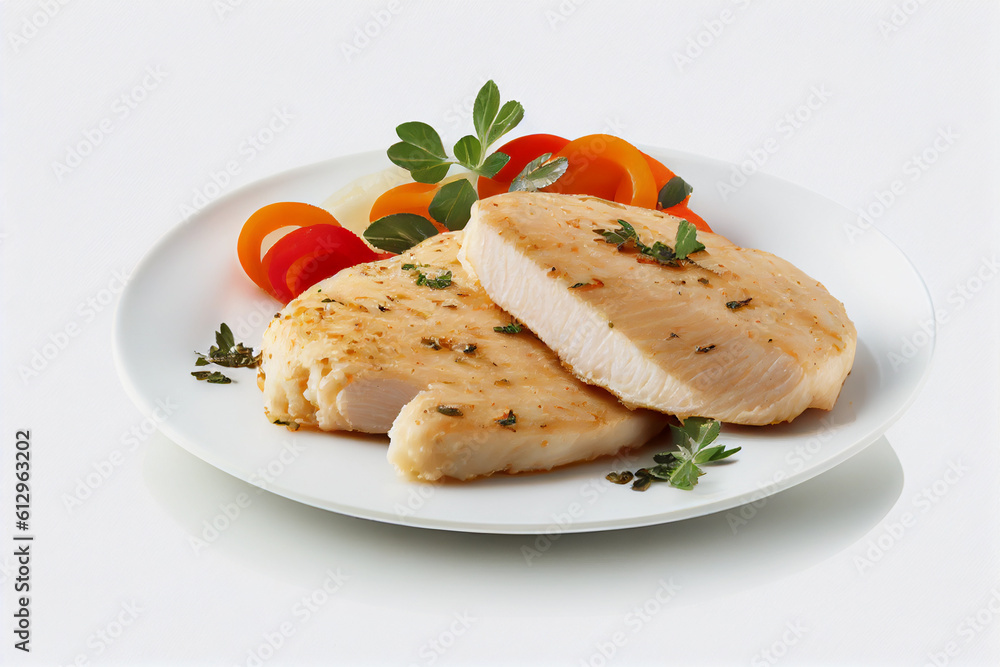 Chicken fillet dish. AI Generated