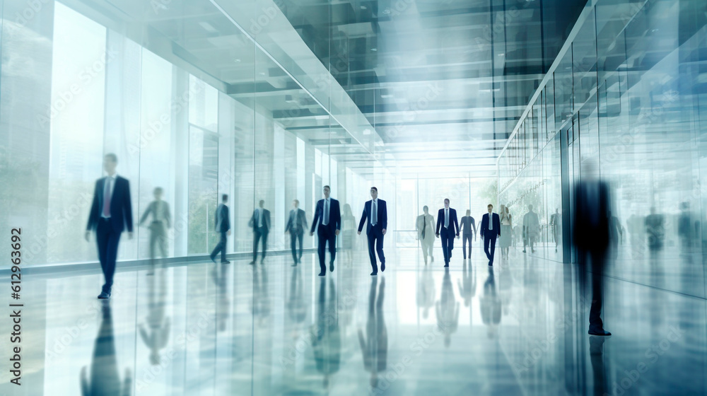 people walking in station. Generative Ai. 