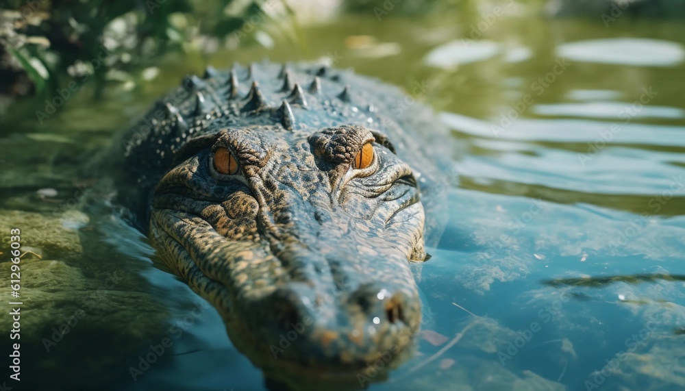 Fototapeta premium Crocodile in the lake