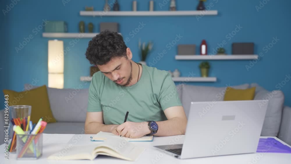 The male student with a Time Problem is fussy. The male student with a Time Problem is fussy.