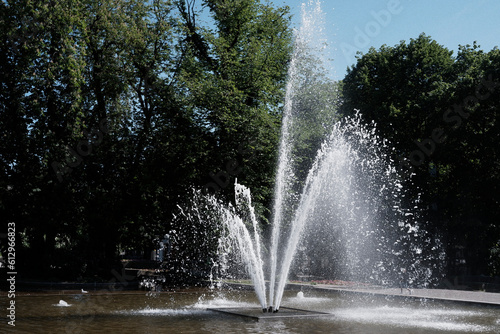 Image from Oslo in June 2023. Fountain of Karl Johan Street.