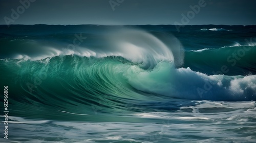 Coastal whispers, awe-inspiring sea waves, beautiful clouds, and pristine foam © Ranya Art Studio