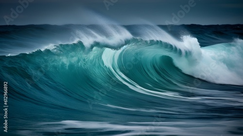Oceanic harmony, captivating waves, dreamy clouds, and the beauty of foam © Ranya Art Studio