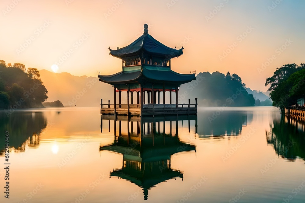 lake in the mountains and tree on the jungles and river water show.House near the river. lake in the mountains and tree on the jungles and river water show.House near the river.