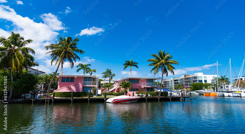 panorama view of panoramic summer destination for vacation at villa with yacht panorama view of panoramic summer destination for vacation at villa with yacht