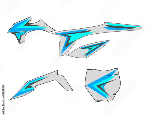 automotive sticker livery wrap design vector