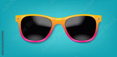 Bright Sunglasses And Mint Background