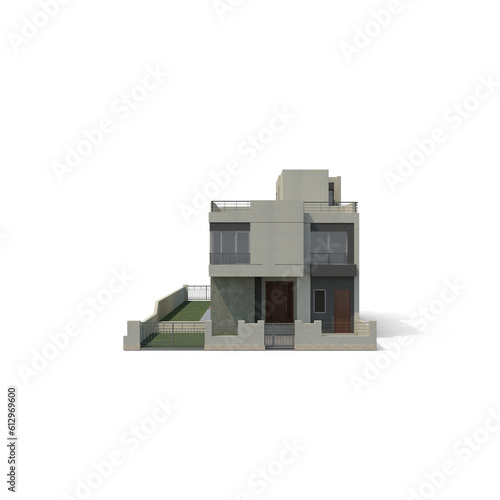 Modern house design. Real estate sale or property investment concept. Buying new home for big family.