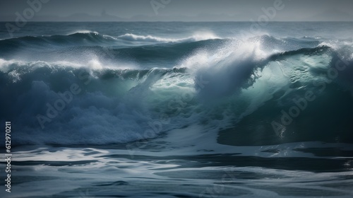 Mesmerizing ocean waves, majestic seas, captivating clouds, and delicate foam © Ranya Art Studio