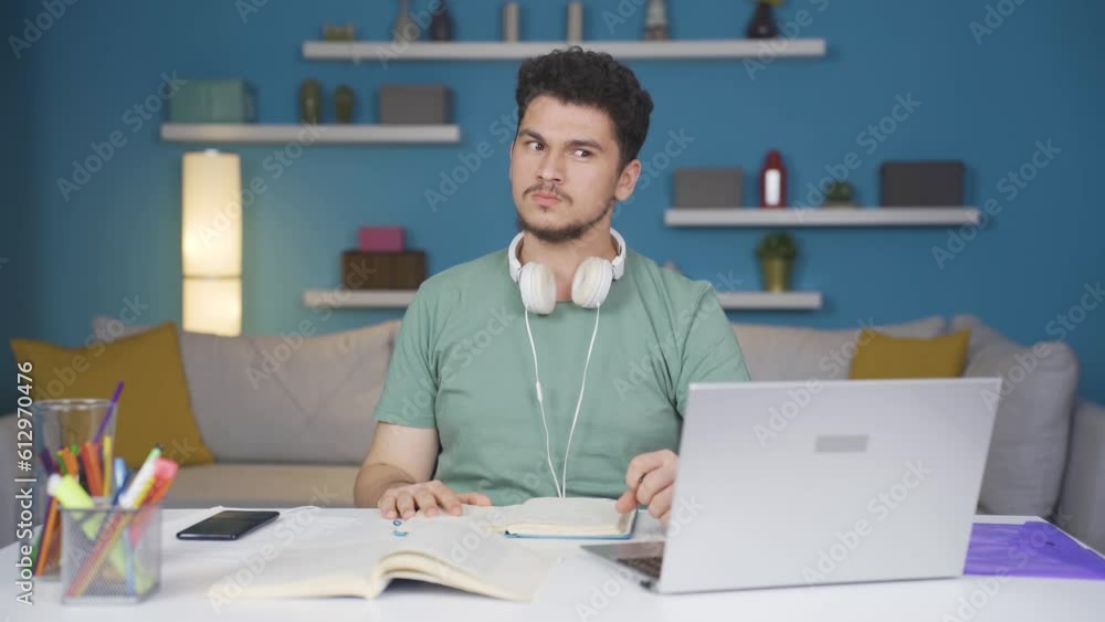 Ambitious and determined male student. Ambitious and determined male student.