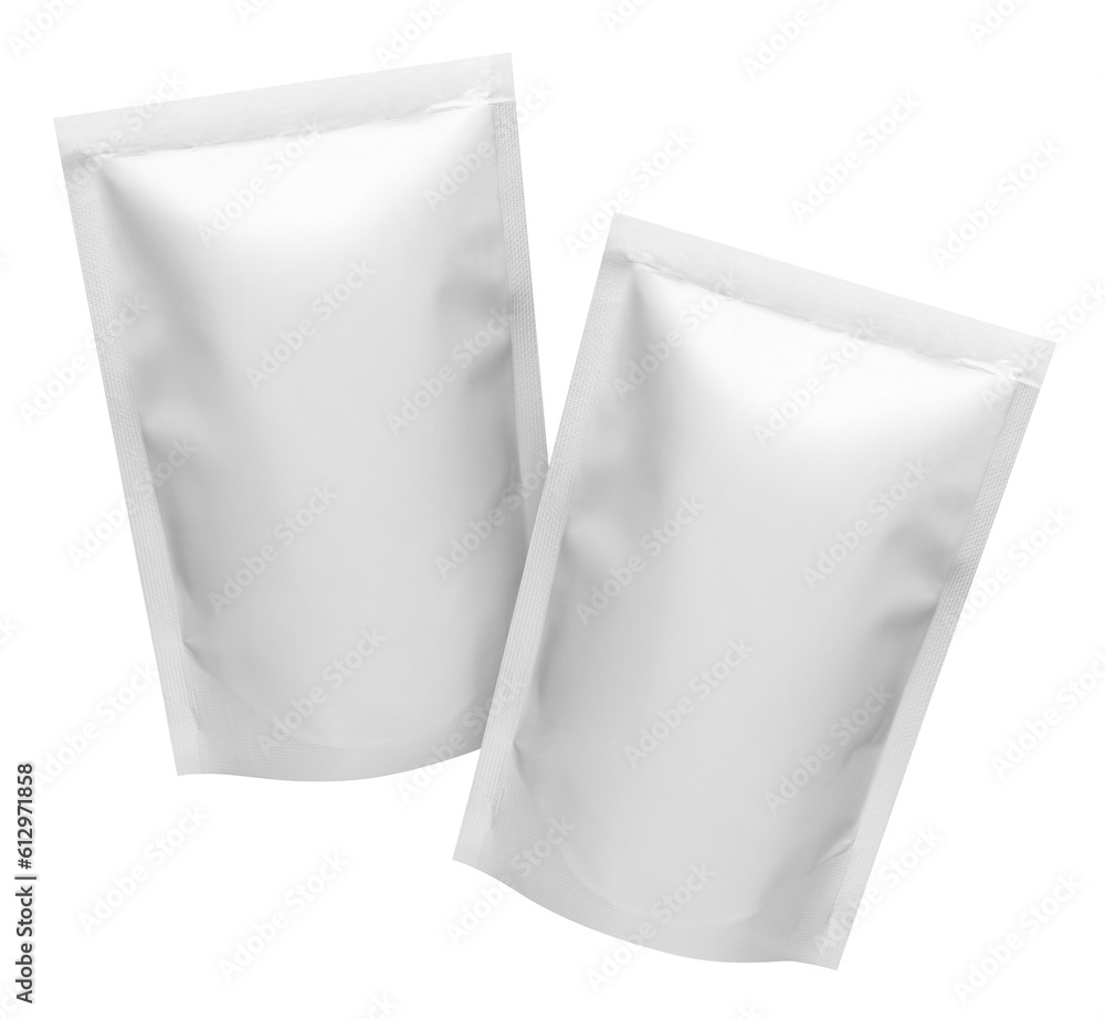 White doypacks cut out