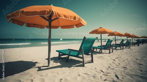 Sun-kissed coastline, sandy beach, floating clouds, and warm ocean breezes © Ranya Art Studio