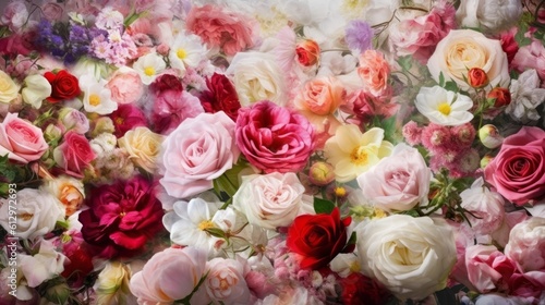 A colorful floral background