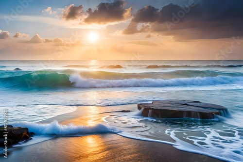 Sunset on the Beach (Ai Generative) © Harry