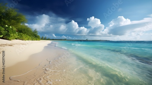 Beachfront beauty, stunning tropical beach, pristine sands, and unforgettable shoreline