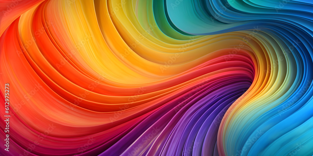Vibrant Rainbow Abstract Background