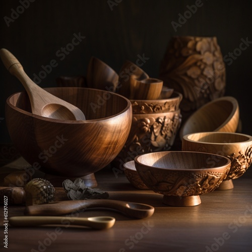 Hand-Carved Wooden Objects Showcase Image