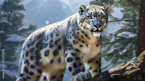 Majestic Snow Leopard © ImageHeaven