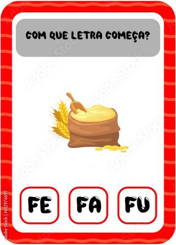 Com que letra começa: F