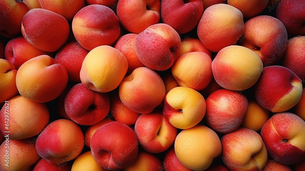 Top Down view of a Pie made of Peaches, Vivid Colors, Studio Photography, Commercial Shot. Generative AI.
Top Down view of a Pie made of Peaches, Vivid Colors, Studio Photography, Commercial Shot. Generative AI.